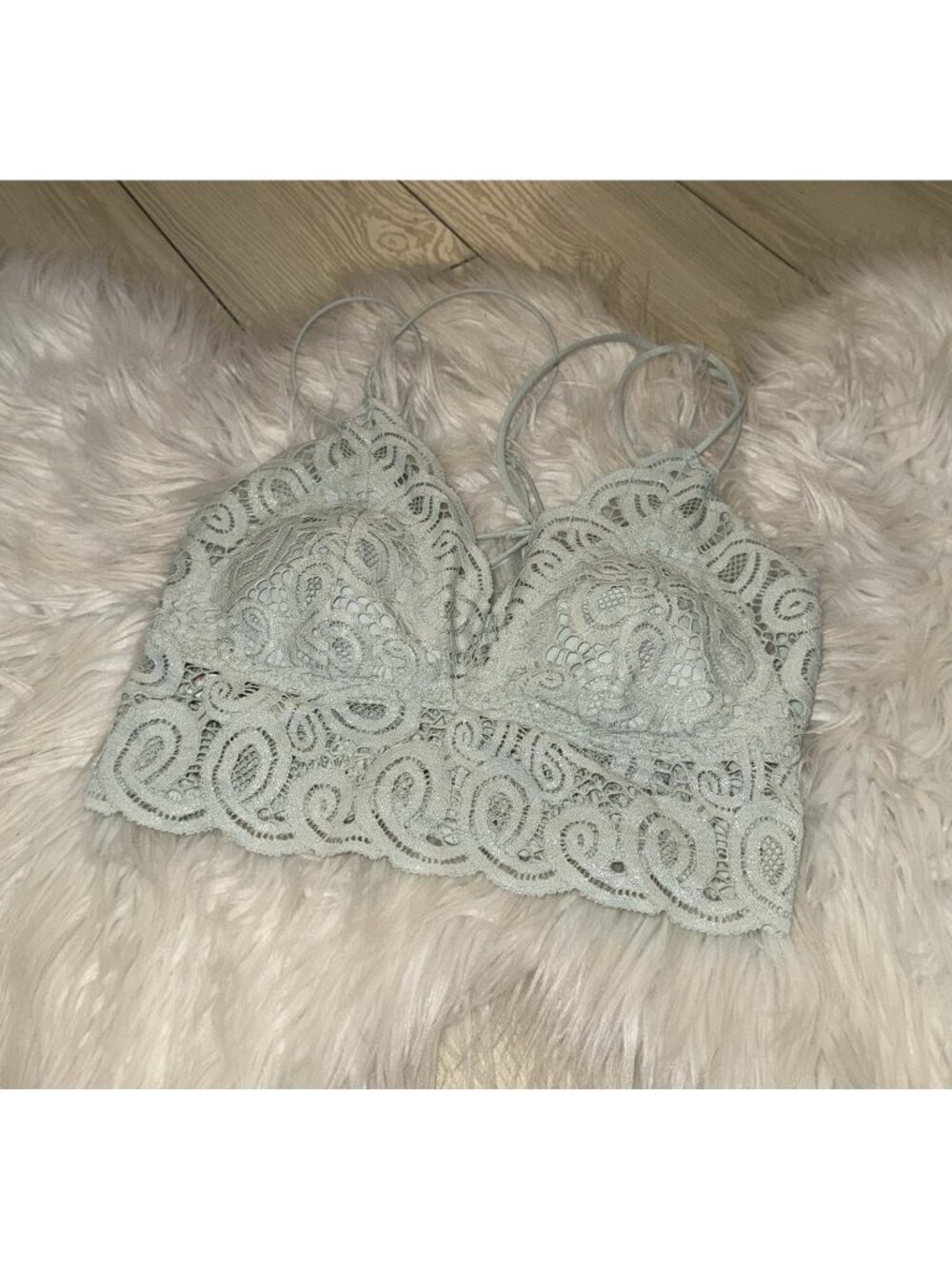 Pink Victorias Secret Bralette Bra Crochet Lace Strappy Boho WF Womens S Small